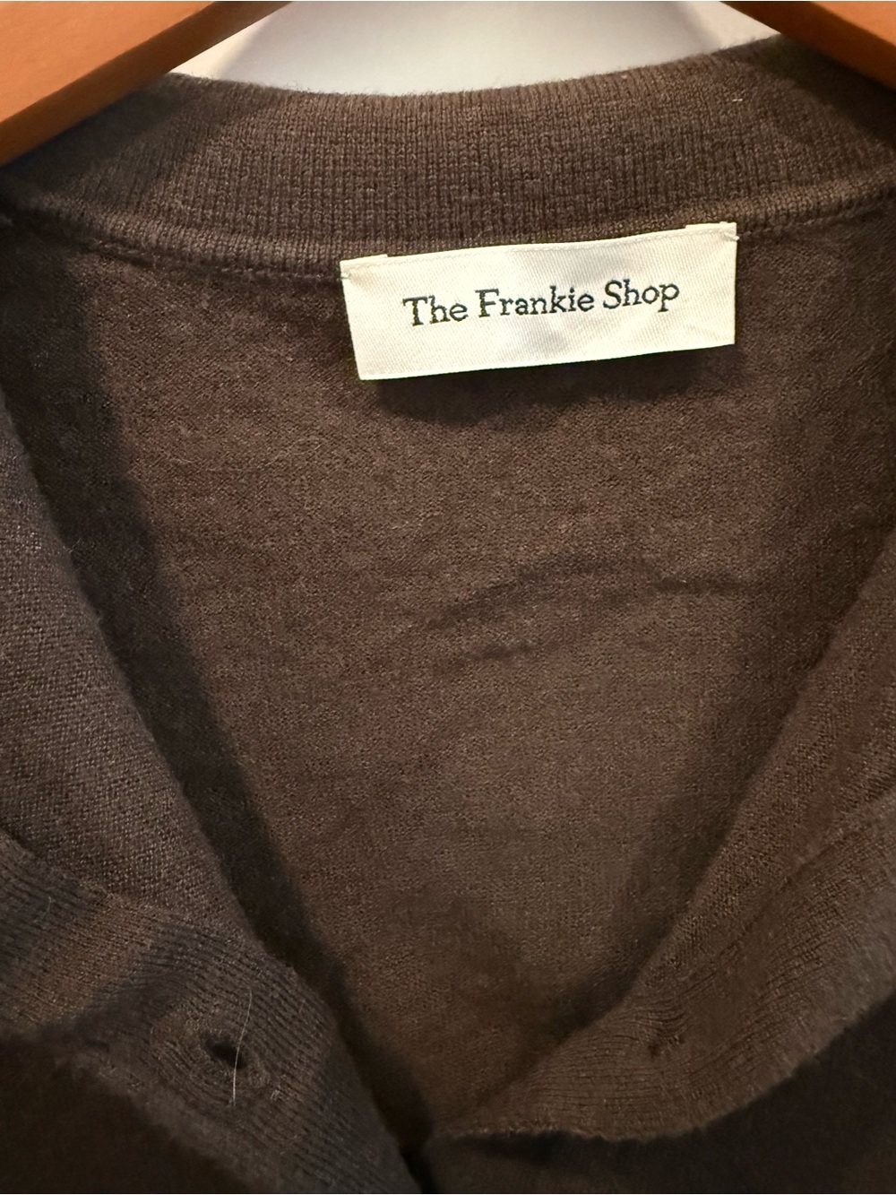 The Frankie shop brown polo sweater size XS - Picture 2 of 6